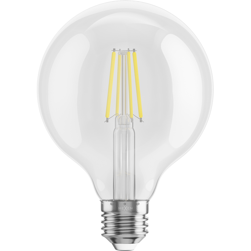 Mexen Vintis 10x żarówka filament LED E27, G95, 6W, Neutralna - 4000K, 720 lm, clear - L157-E27-0640-00x10