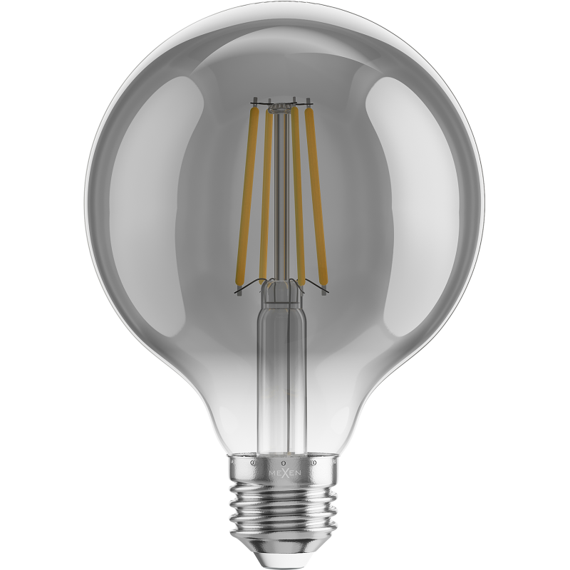 Mexen Vintis 10x żarówka filament LED E27, G95, 8W, Ciepła - 2700K, 680 lm, smoke - L157-E27-0827-70x10