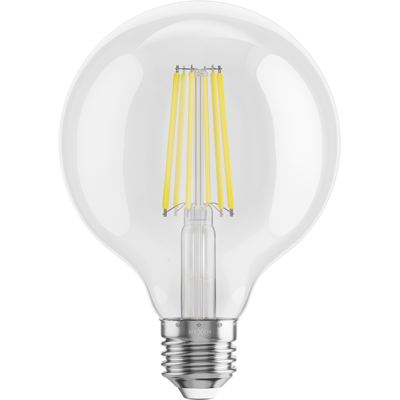 Mexen Vintis 10x żarówka filament LED E27, G95, 10W, Neutralna - 4000K, 1320 lm, clear - L157-E27-1040-00x10