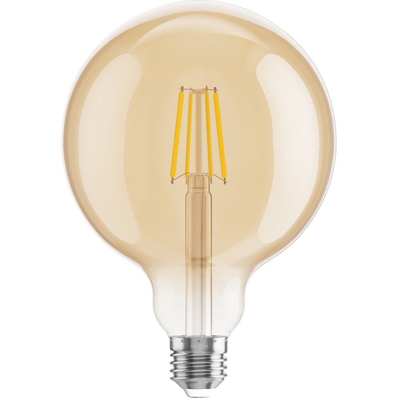 Mexen Vintis 10x żarówka filament LED E27, G125, 4W, Ciepła - 2200K, 400 lm, amber - L158-E27-0422-50x10