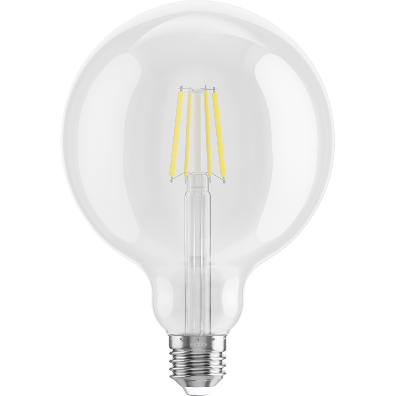 Mexen Vintis 10x żarówka filament LED E27, G125, 6W, Neutralna - 4000K, 720 lm, clear - L158-E27-0640-00x10