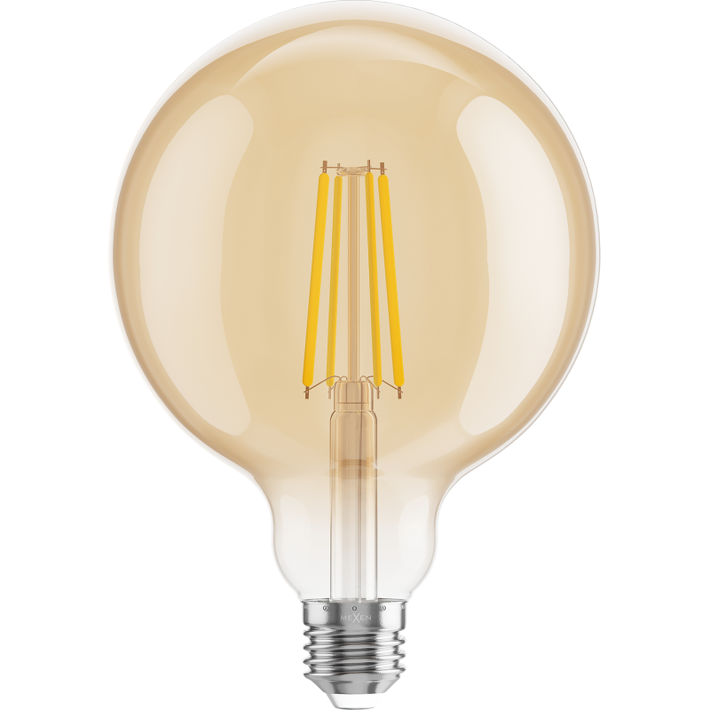Mexen Vintis 10x żarówka filament LED E27, G125, 8W, Ciepła - 2700K, 750 lm, amber - L158-E27-0827-50x10