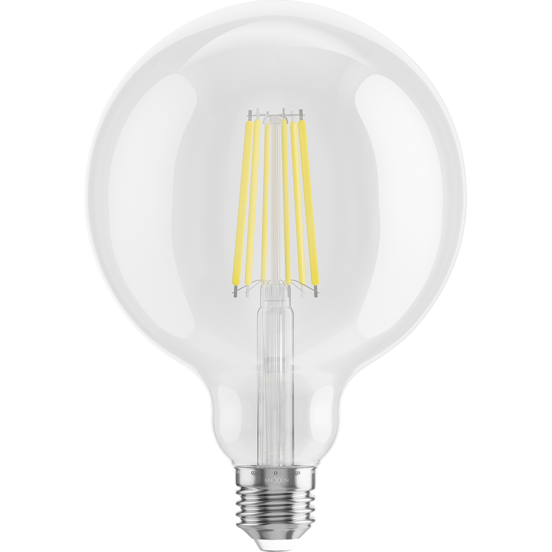 Mexen Vintis 10x żarówka filament LED E27, G125, 10W, Neutralna - 4000K, 1320 lm, clear - L158-E27-1040-00x10