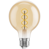 Mexen Vintis 3x żarówka filament spirala LED E27, G80, 4W, Ciepła - 2200K, 360 lm, amber - L165-E27-0422-50x03
