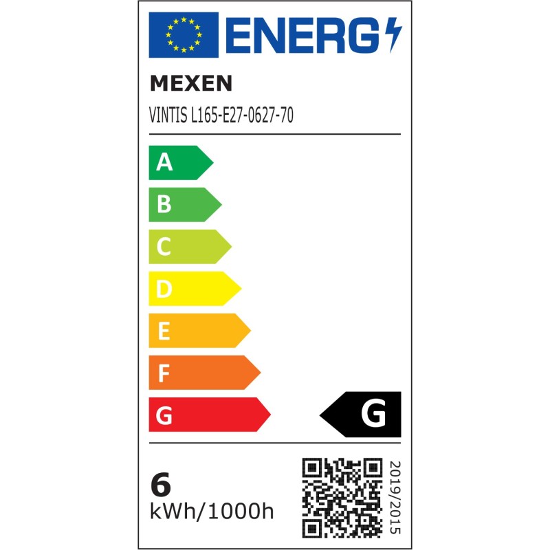 Mexen Vintis 3x żarówka filament spirala LED E27, G80, 6W, Ciepła - 2700K, 400 lm, smoke - L165-E27-0627-70x03
