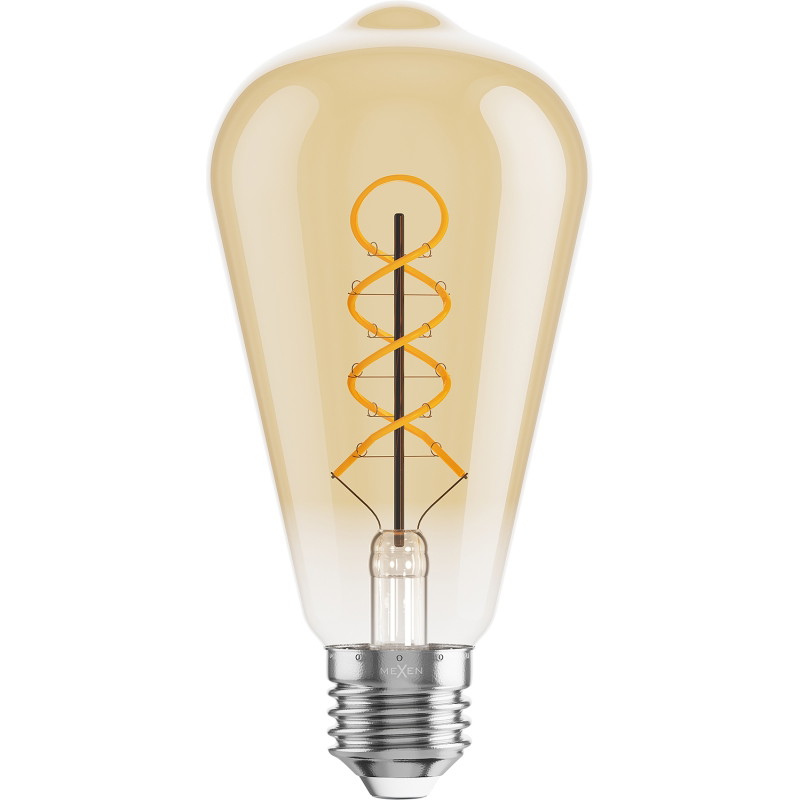 Mexen Vintis 10x żarówka filament spirala LED E27, ST64, 6W, Ciepła - 2200K, 530 lm, amber - L162-E27-0622-50x10