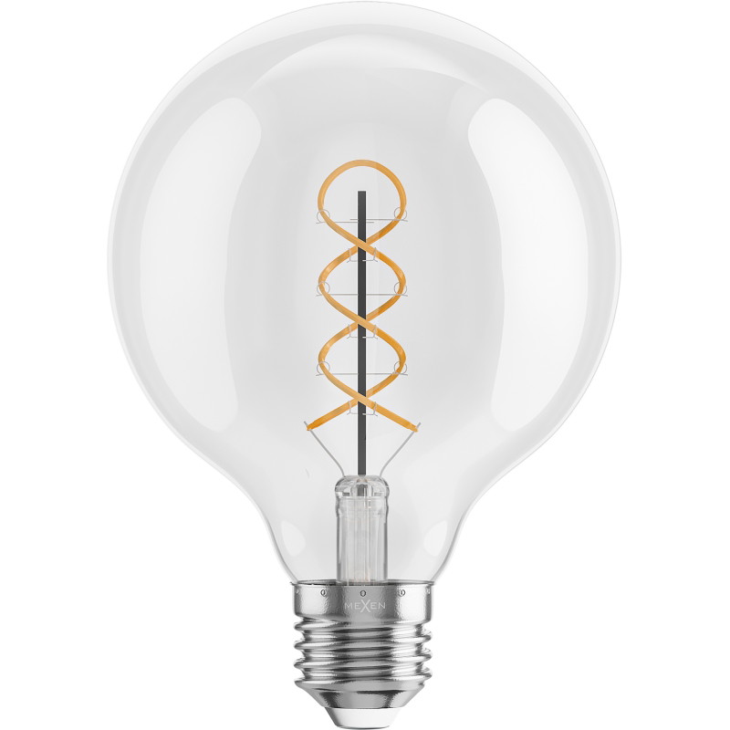 Mexen Vintis 6x żarówka filament spirala LED E27, G95, 6W, Ciepła - 2700K, 630 lm, clear - L167-E27-0627-00x06