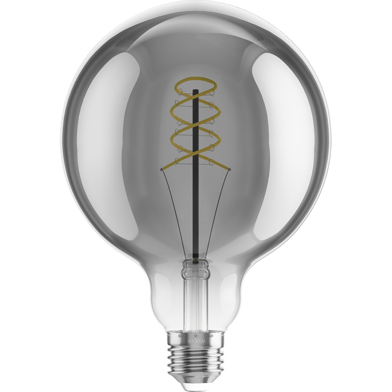 Mexen Vintis 10x żarówka filament spirala LED E27, G125, 6W, Ciepła - 2200K, 350 lm, smoke - L168-E27-0622-70x10