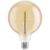 Mexen Vintis 6x żarówka filament spirala LED E27, G125, 8W, Ciepła - 2200K, 600 lm, amber - L168-E27-0822-50x06