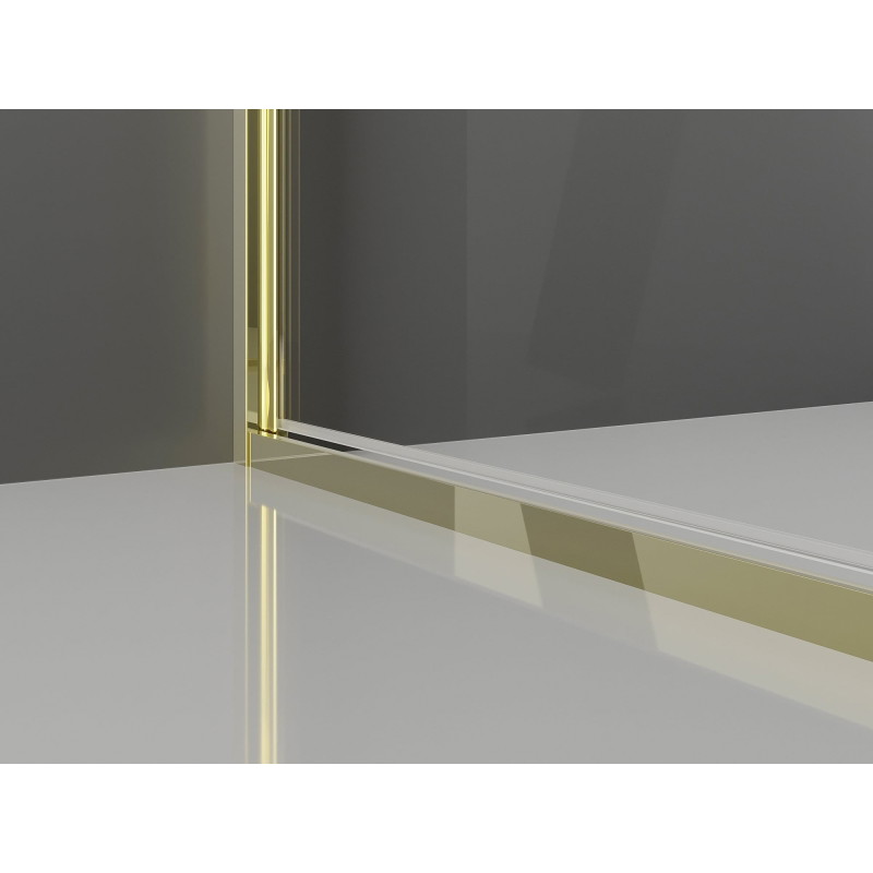 Mexen Exo-B Duo 3S kabina prysznicowa 3-ścienna uchylna 100 x 120 cm, transparent, złota - 814-100-120-50-00-3S