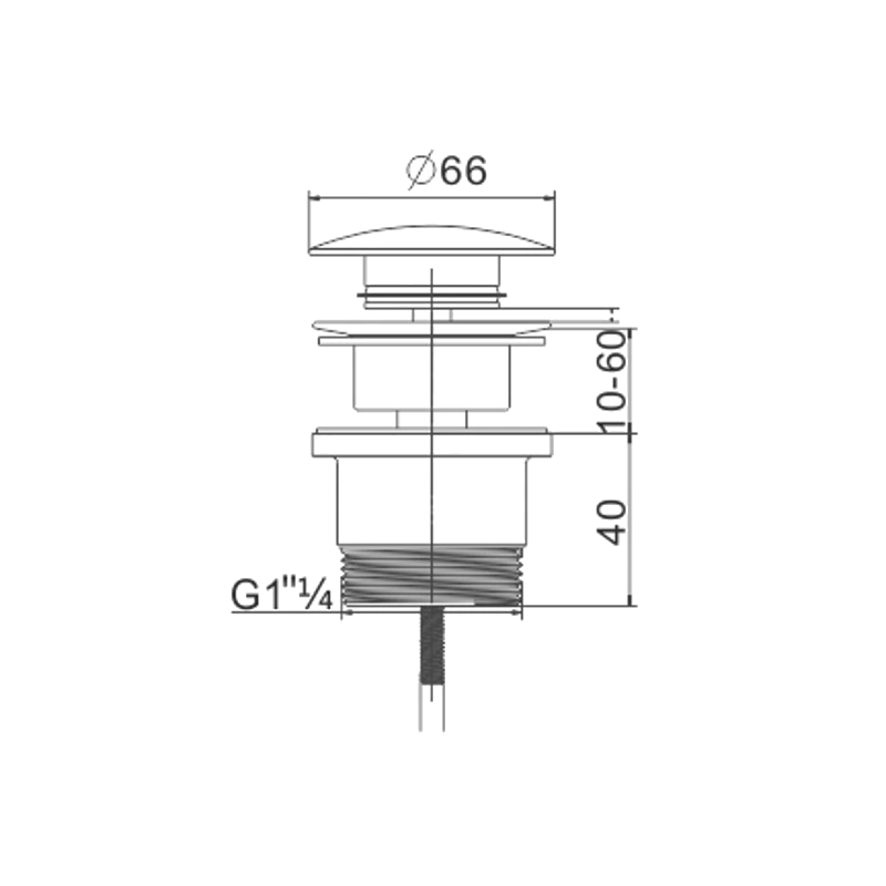 Mexen korek klik-klak uniwersalny, różowe złoto- 79930-60