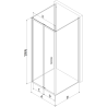 Mexen Exo-F 3S kabina prysznicowa 3-ścienna składana 75 x 120 cm, transparent, chrom - 816-075-120-01-00-3S