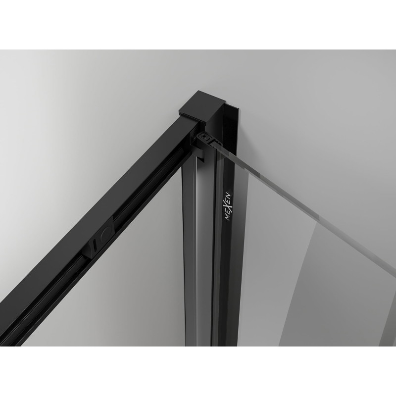 Mexen Exo-F 3S kabina prysznicowa 3-ścienna składana 90 x 70 cm, transparent, czarna - 816-090-070-70-00-3S