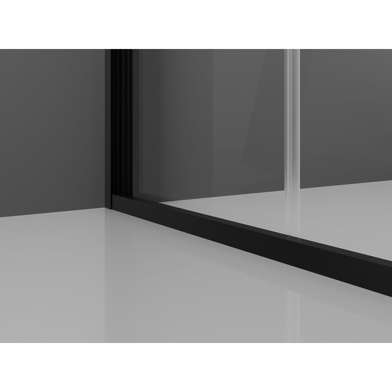 Mexen Exo-F 3S kabina prysznicowa 3-ścienna składana 75 x 100 cm, transparent, czarna - 816-075-100-70-00-3S
