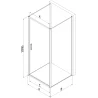 Mexen Exo-3S kabina prysznicowa 3-ścienna uchylna 75 x 120 cm, transparent, czarna - 817-075-120-70-00-3S