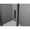 Mexen Exo-3S kabina prysznicowa 3-ścienna uchylna 75 x 120 cm, transparent, czarna - 817-075-120-70-00-3S