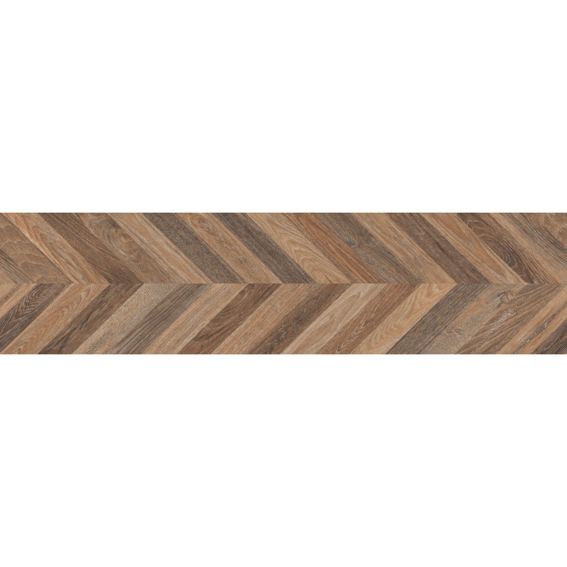 Mexen Native Brown gres szkliwiony rekt. G1, płytka drewnopodobna podłogowo-ścienna 120 x 30 cm, carving - TL704-120-030-01