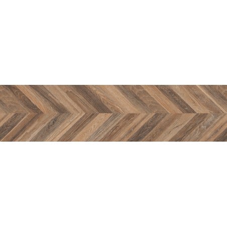 Mexen Native Brown gres szkliwiony rekt. G1, płytka drewnopodobna podłogowo-ścienna 120 x 30 cm, carving - TL704-120-030-01