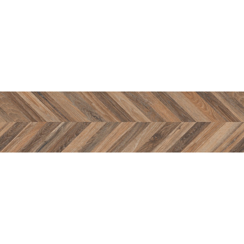 Mexen Native Brown gres szkliwiony rekt. G1, płytka drewnopodobna podłogowo-ścienna 120 x 30 cm, carving - TL704-120-030-01