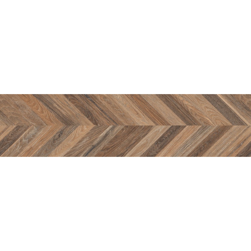 Mexen Native Brown gres szkliwiony rekt. G1, płytka drewnopodobna podłogowo-ścienna 120 x 30 cm, carving - TL704-120-030-01