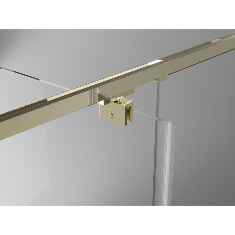 Mexen Exo-R 3S kabina prysznicowa 3-ścienna uchylna 145 x 90 cm, transparent, złota - 819-145-090-50-00-3S