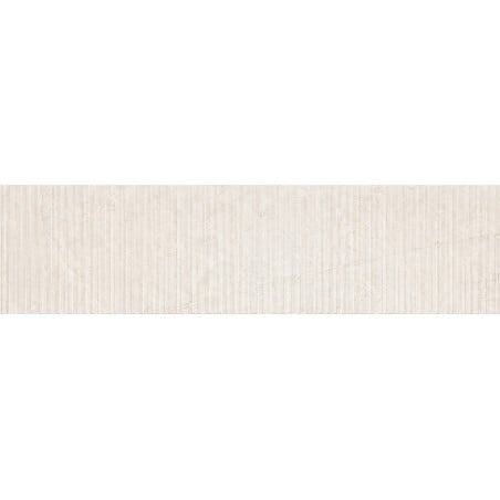 Mexen Flamingo Mayolica Bianco gres szkliwiony rekt. G1, płytka ścienna 120 x 30 cm, carving - TL715-120-030-50
