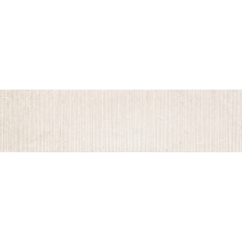 Mexen Flamingo Mayolica Bianco gres szkliwiony rekt. G1, płytka ścienna 120 x 30 cm, carving - TL715-120-030-50