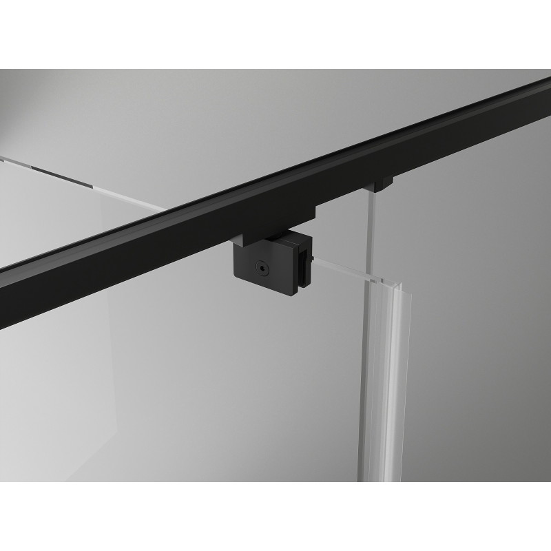 Mexen Exo-R 3S kabina prysznicowa 3-ścienna uchylna 100 x 100 cm, transparent, czarna - 819-100-100-70-00-3S