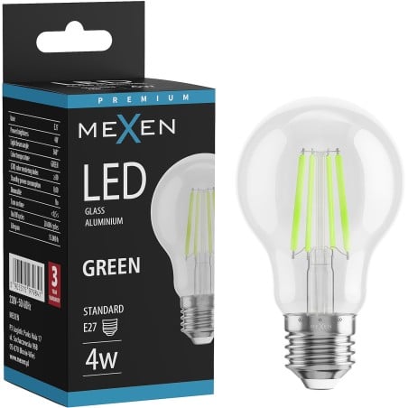 Mexen Vintis żarówka filament LED E27, A60, 4W, 55 lm, green - L150-E27-04XX-46