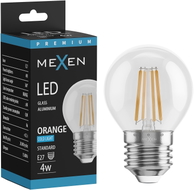 Mexen Vintis żarówka filament LED E27, G45, 4W, 55 lm, orange - L156-E27-04XX-48