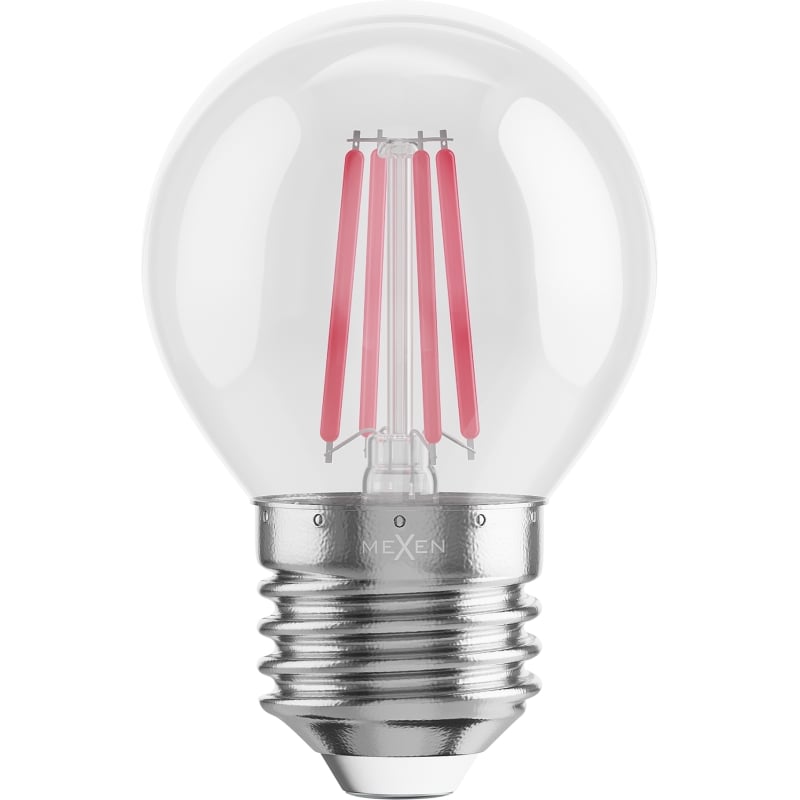 Mexen Vintis 3x żarówka filament LED E27, G45, 4W, 55 lm, red - L156-E27-04XX-45x03