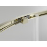 Mexen Exo-S kabina prysznicowa półokrągła asymetryczna rozsuwana 120 x 80 cm, transparent, złota - 8131-120-080-50-00