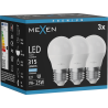 Mexen Nova 3x żarówka LED E27, G45, 3W, Zimna - 6500K, 315 lm - L101-E27-0365-01x03
