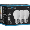 Mexen Nova 3x żarówka LED E27, G45, 4W, Neutralna - 4000K, 420 lm - L101-E27-0440-01x03