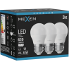 Mexen Nova 3x żarówka LED E27, G45, 6W, Neutralna - 4000K, 630 lm - L101-E27-0640-01x03