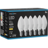 Mexen Nova 6x żarówka LED E14, C37, 4W, Ciepła - 3000K, 420 lm - L102-E14-0430-01x06