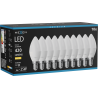 Mexen Nova 10x żarówka LED E14, C37, 4W, Ciepła - 3000K, 420 lm - L102-E14-0430-01x10