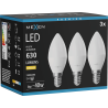 Mexen Nova 3x żarówka LED E14, C37, 6W, Ciepła - 3000K, 630 lm - L102-E14-0630-01x03