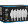 Mexen Nova 6x żarówka LED E14, C37, 6W, Ciepła - 3000K, 630 lm - L102-E14-0630-01x06