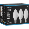 Mexen Nova 3x żarówka LED E14, C37, 6W, Neutralna - 4000K, 630 lm - L102-E14-0640-01x03