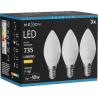Mexen Nova 3x żarówka LED E14, C37, 7W, Ciepła - 3000K, 735 lm - L102-E14-0730-01x03