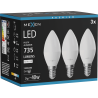 Mexen Nova 3x żarówka LED E14, C37, 7W, Neutralna - 4000K, 735 lm - L102-E14-0740-01x03