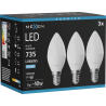 Mexen Nova 3x żarówka LED E14, C37, 7W, Zimna - 6500K, 735 lm - L102-E14-0765-01x03