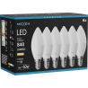 Mexen Nova 6x żarówka LED E14, C37, 8W, Ciepła - 3000K, 840 lm - L102-E14-0830-01x06