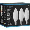 Mexen Nova 3x żarówka LED E14, C37, 8W, Neutralna - 4000K, 840 lm - L102-E14-0840-01x03