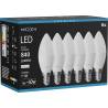 Mexen Nova 6x żarówka LED E14, C37, 8W, Neutralna - 4000K, 840 lm - L102-E14-0840-01x06