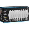 Mexen Nova 10x żarówka LED E14, C37, 9W, Ciepła - 3000K, 945 lm - L102-E14-0930-01x10