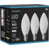 Mexen Nova 3x żarówka LED E14, C37, 9W, Neutralna - 4000K, 945 lm - L102-E14-0940-01x03