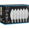 Mexen Nova 6x żarówka LED E14, C37, 9W, Neutralna - 4000K, 945 lm - L102-E14-0940-01x06