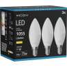 Mexen Nova 3x żarówka LED E14, C37, 10W, Ciepła - 3000K, 1055 lm - L102-E14-1030-01x03